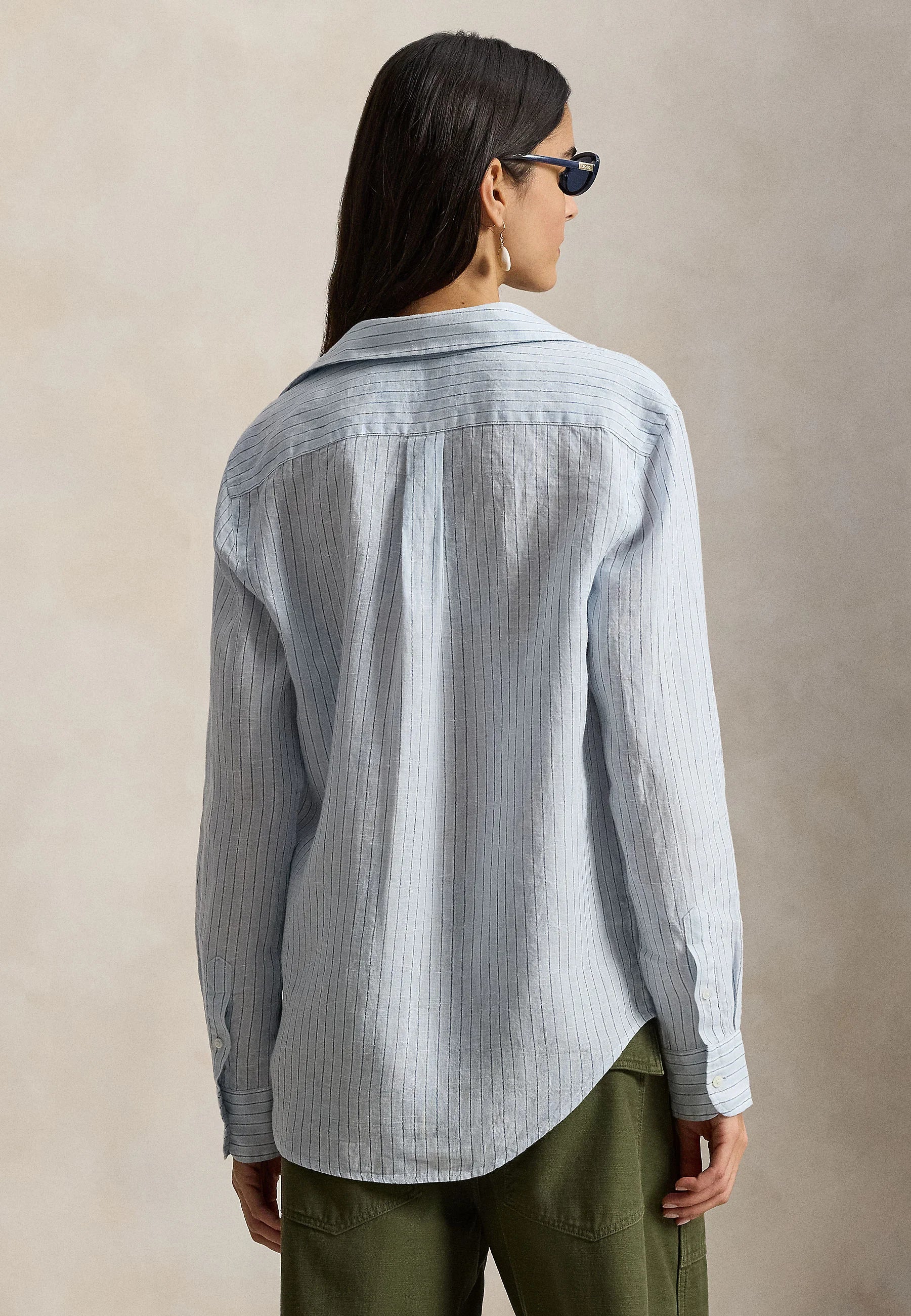 Camisa Polo Ralph Lauren Striped Classic Fit Lino