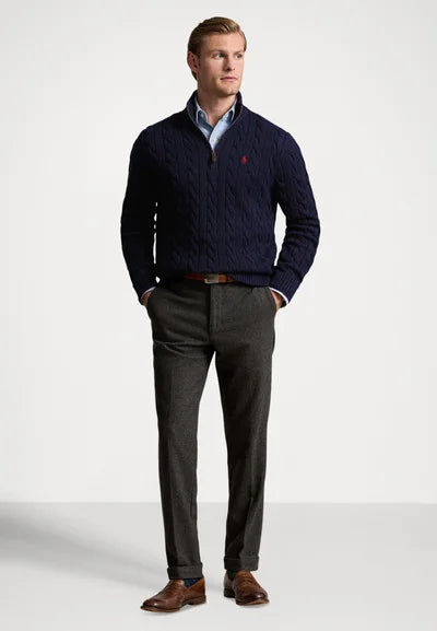 Sweater Trenzado Hombre Quarter Zip
