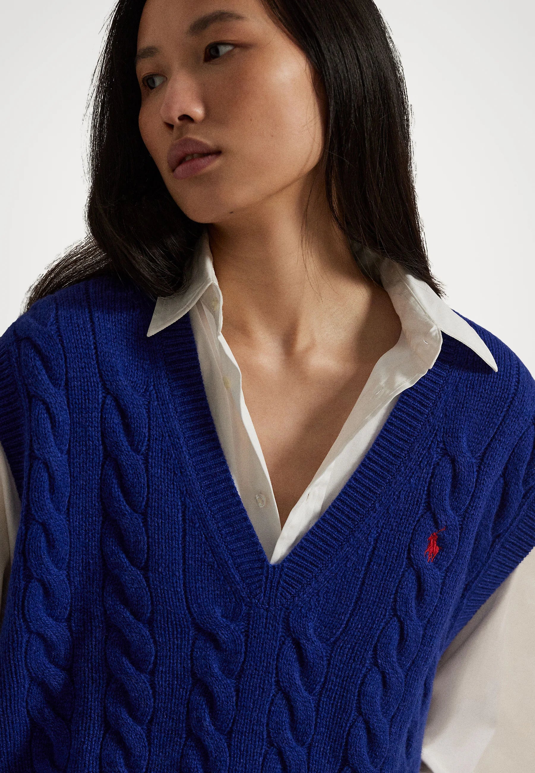 Chaleco Polo Ralph Lauren de punto trenzado de lana y cachemir