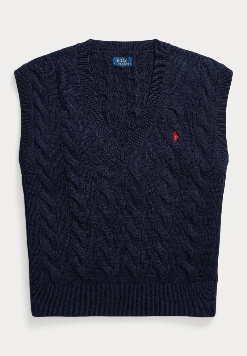 Chaleco Polo Ralph Lauren de punto trenzado de lana y cachemir