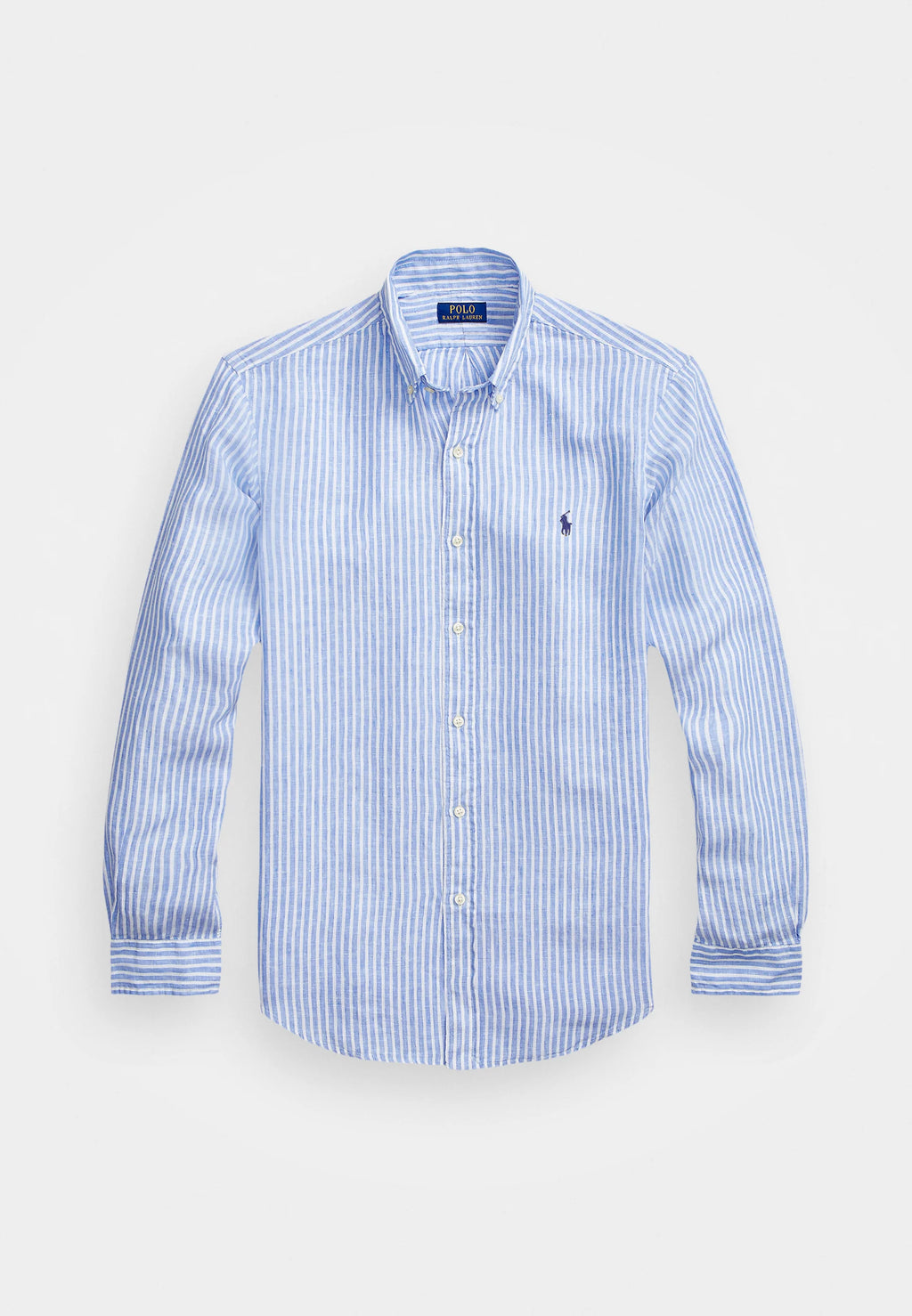 Camisa Polo Ralph Lauren Rayada Celeste