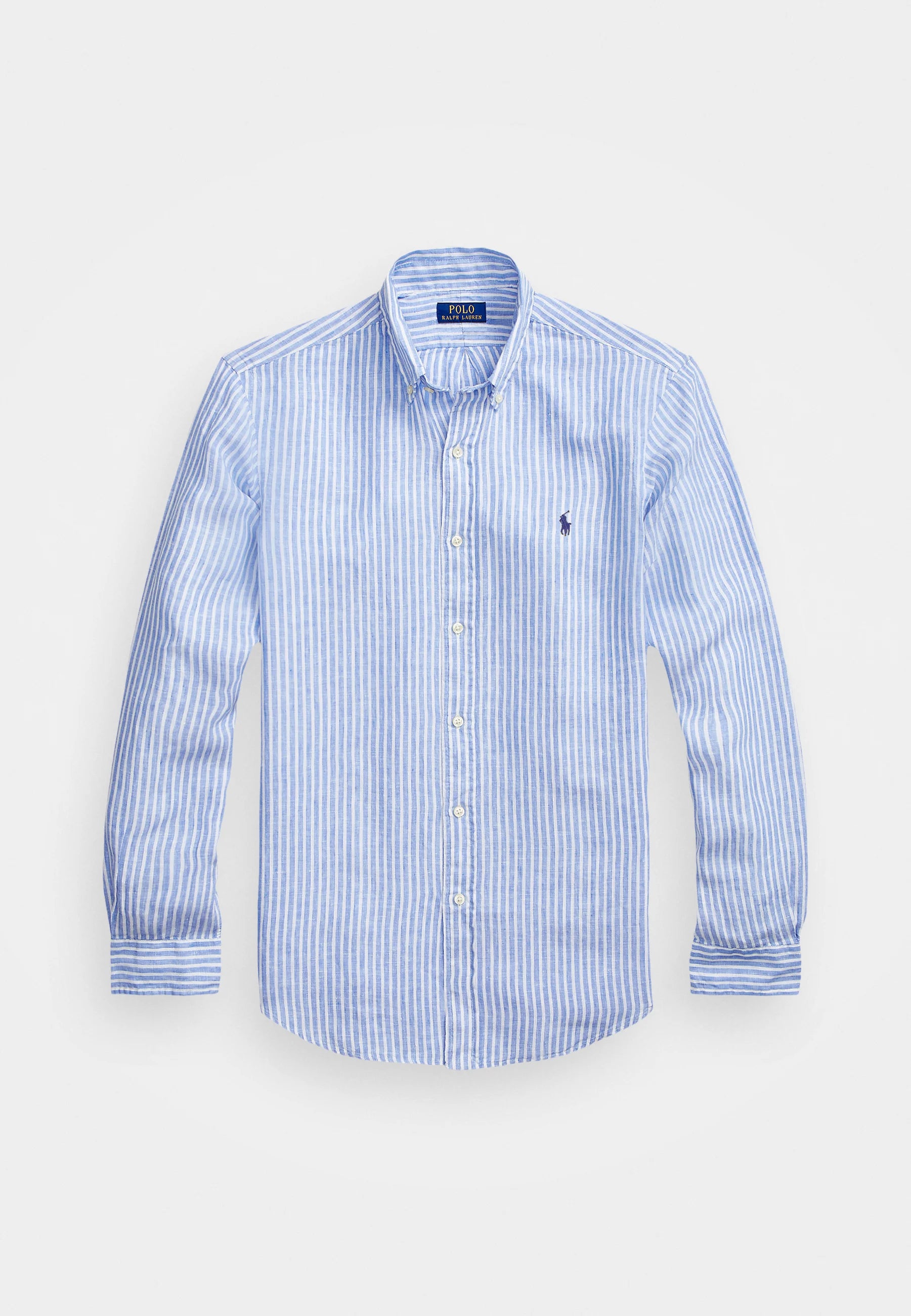 Camisa Polo Ralph Lauren Rayada Celeste