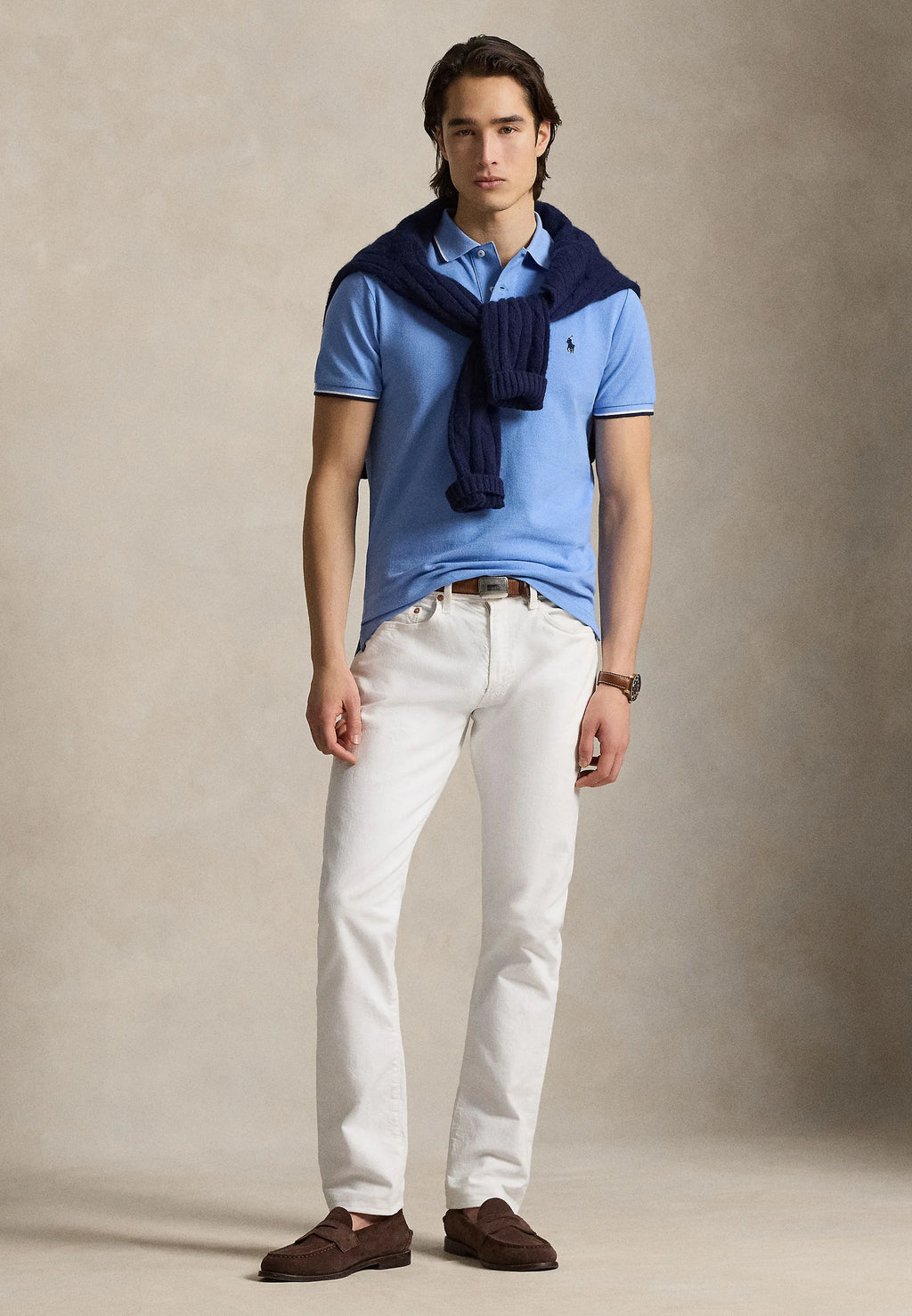 Camisa Polo Ralph Lauren Custom Slim Fit Tipped Mesh