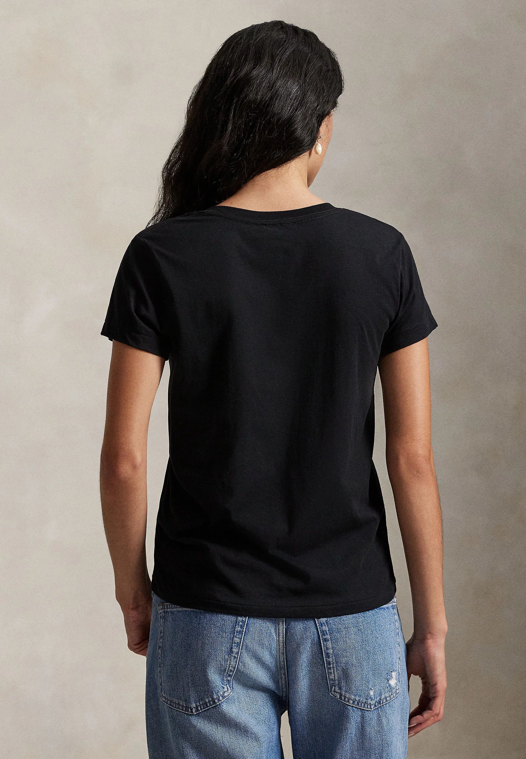 Remera Polo Ralph Lauren Cuello V Mujer