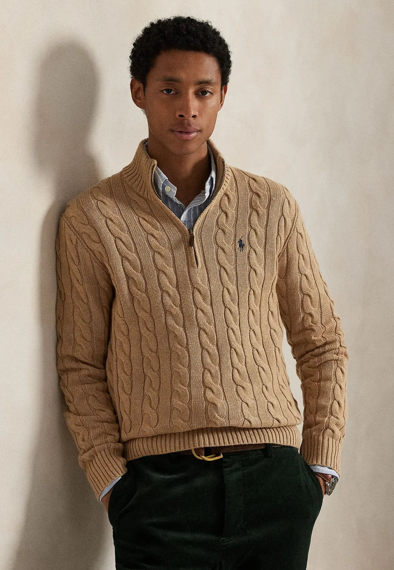 Sweater Trenzado Hombre Quarter Zip