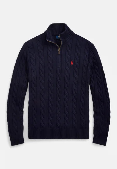 Sweater Trenzado Hombre Quarter Zip