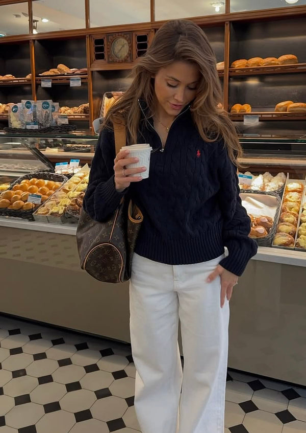 Sweater Trenzado Quarter Zip