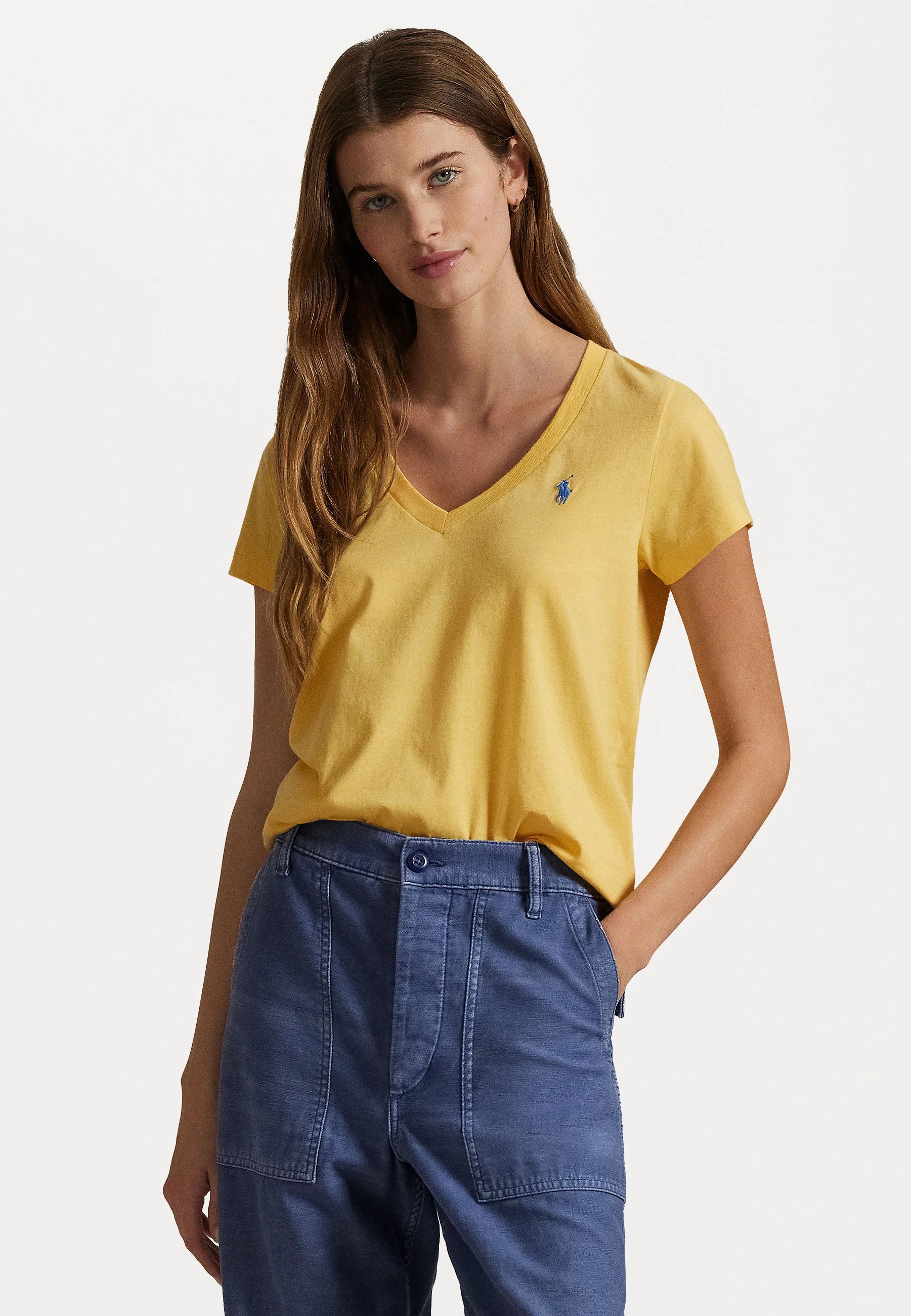 Remera Polo Ralph Lauren Cuello V Mujer