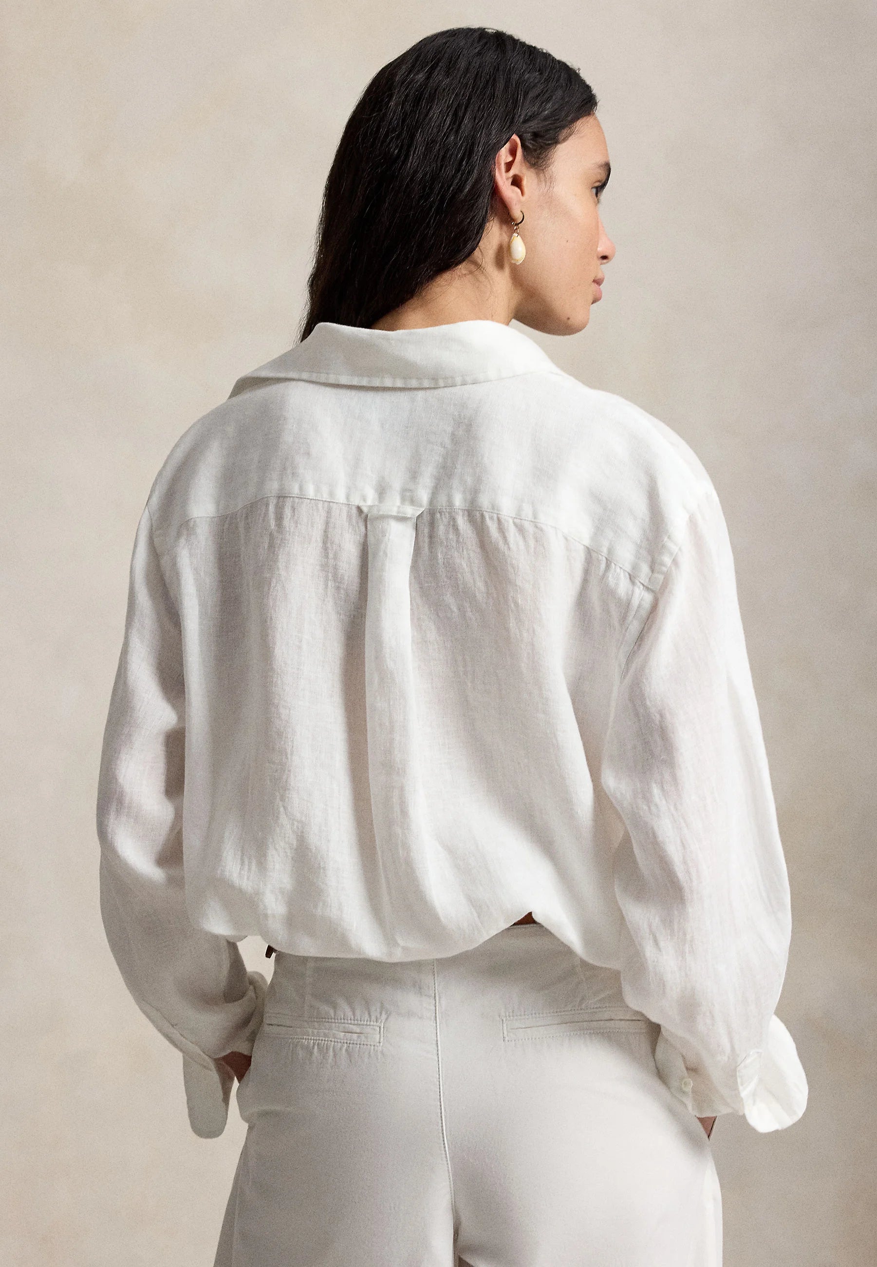 Camisa Oxford Polo Ralph Lauren de Lino Big Pony Oversize