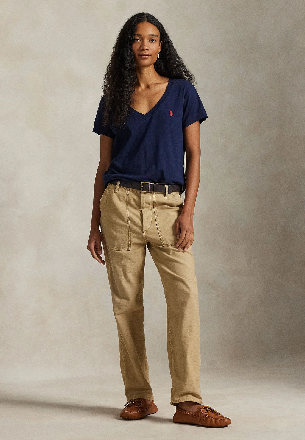 Remera Polo Ralph Lauren Cuello V Mujer