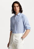 Camisa Polo Ralph Lauren Rayada Celeste