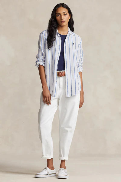 Camisa Polo Ralph Lauren Striped Classic Lino