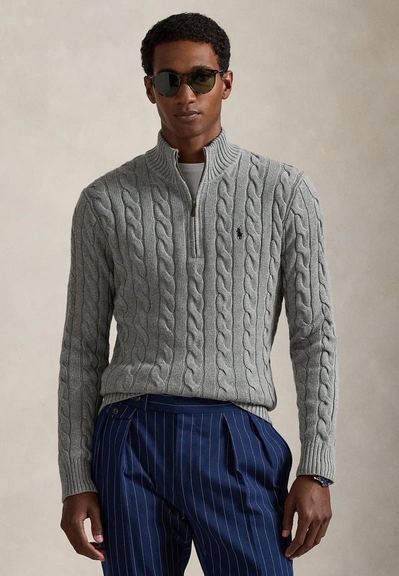Sweater Trenzado Hombre Quarter Zip
