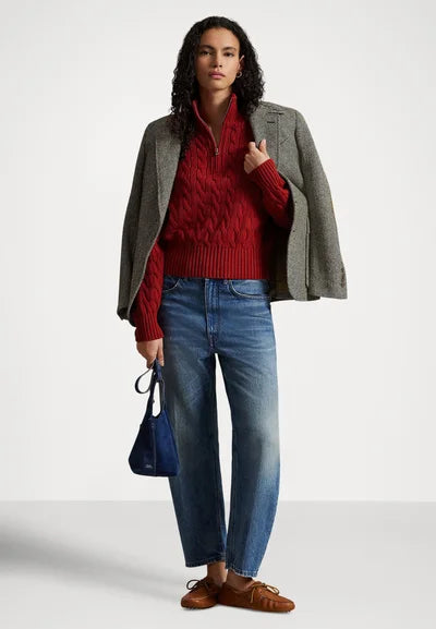 Sweater Trenzado Quarter Zip