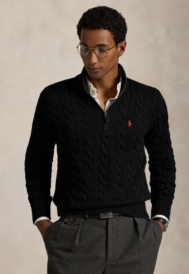 Sweater Trenzado Hombre Quarter Zip