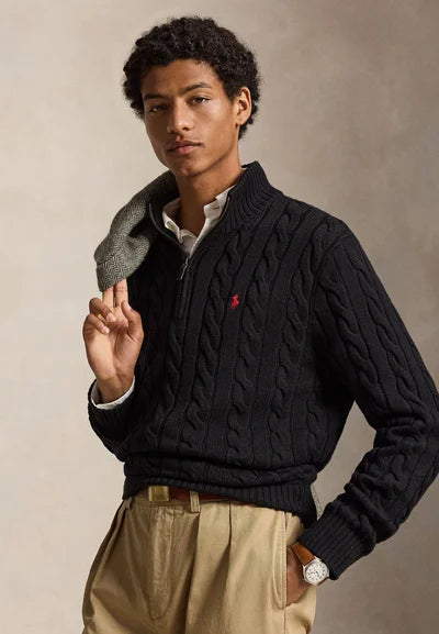 Sweater Trenzado Hombre Quarter Zip