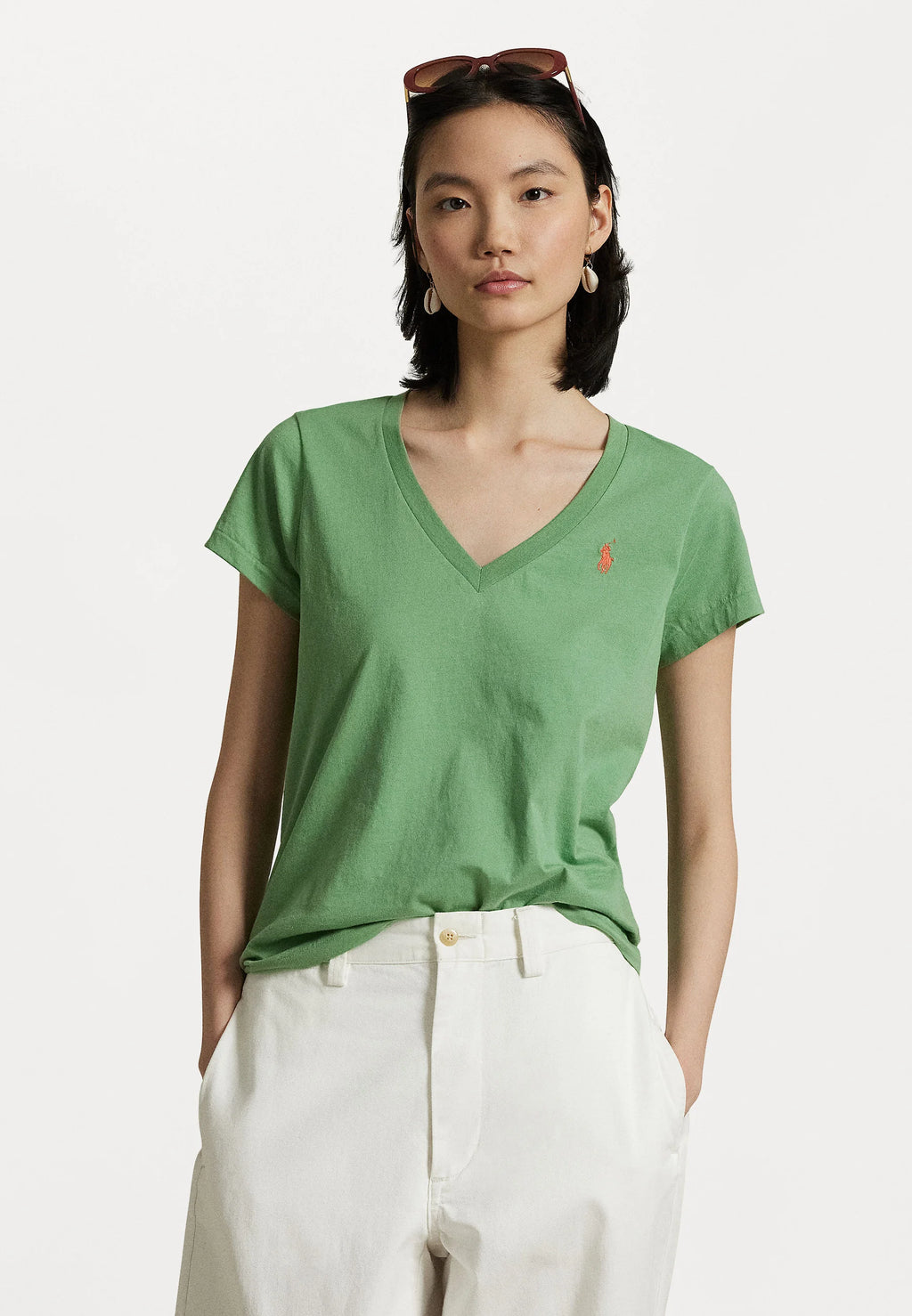 Remera Polo Ralph Lauren Cuello V Mujer