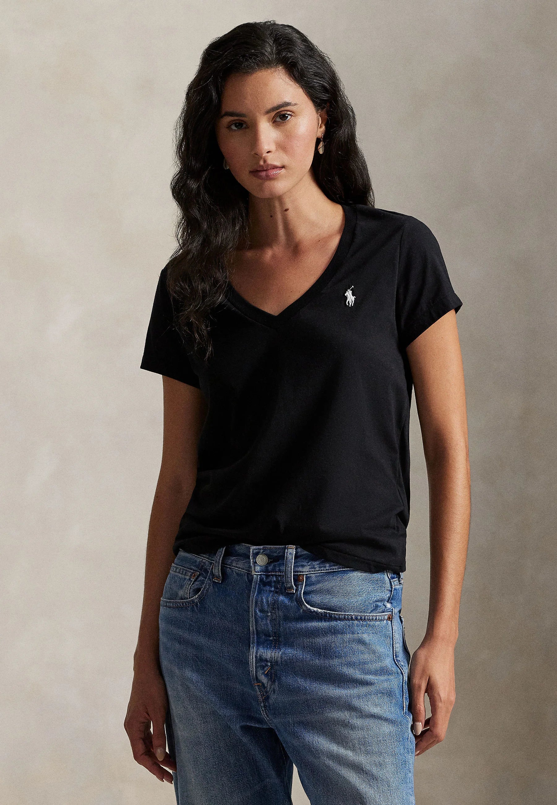 Remera Polo Ralph Lauren Cuello V Mujer