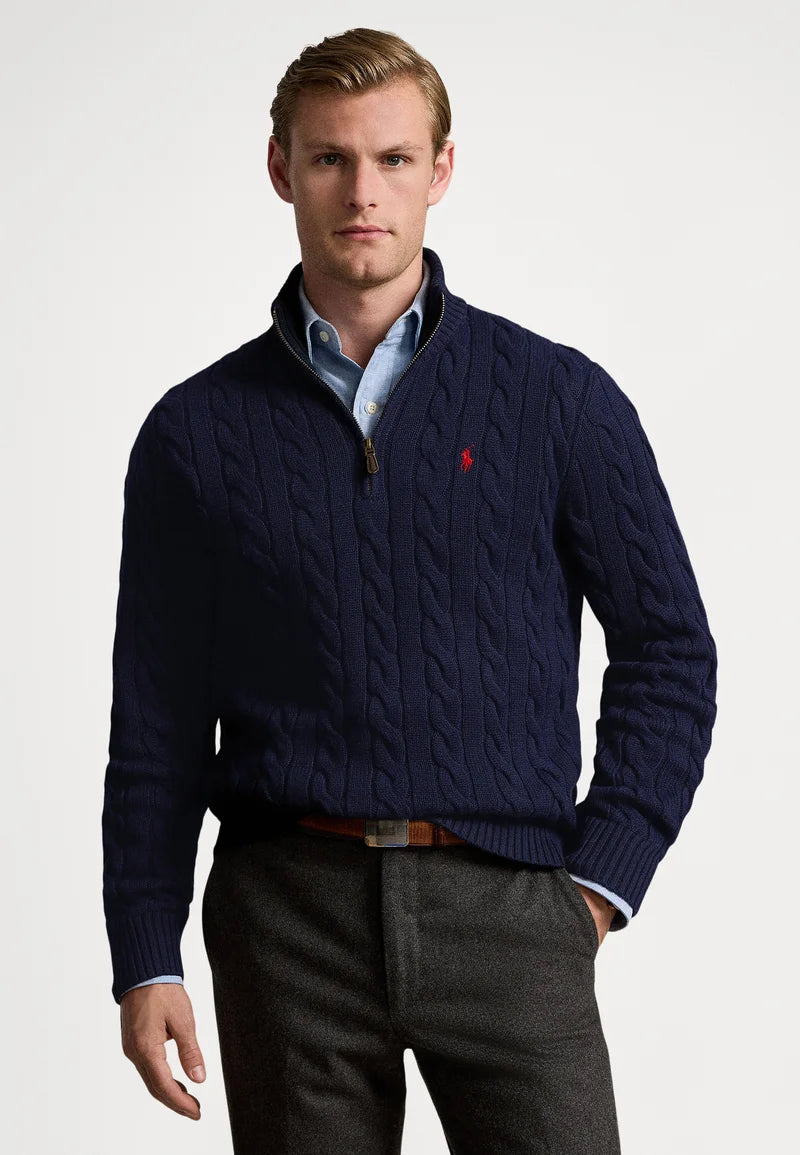 Sweater Trenzado Hombre Quarter Zip