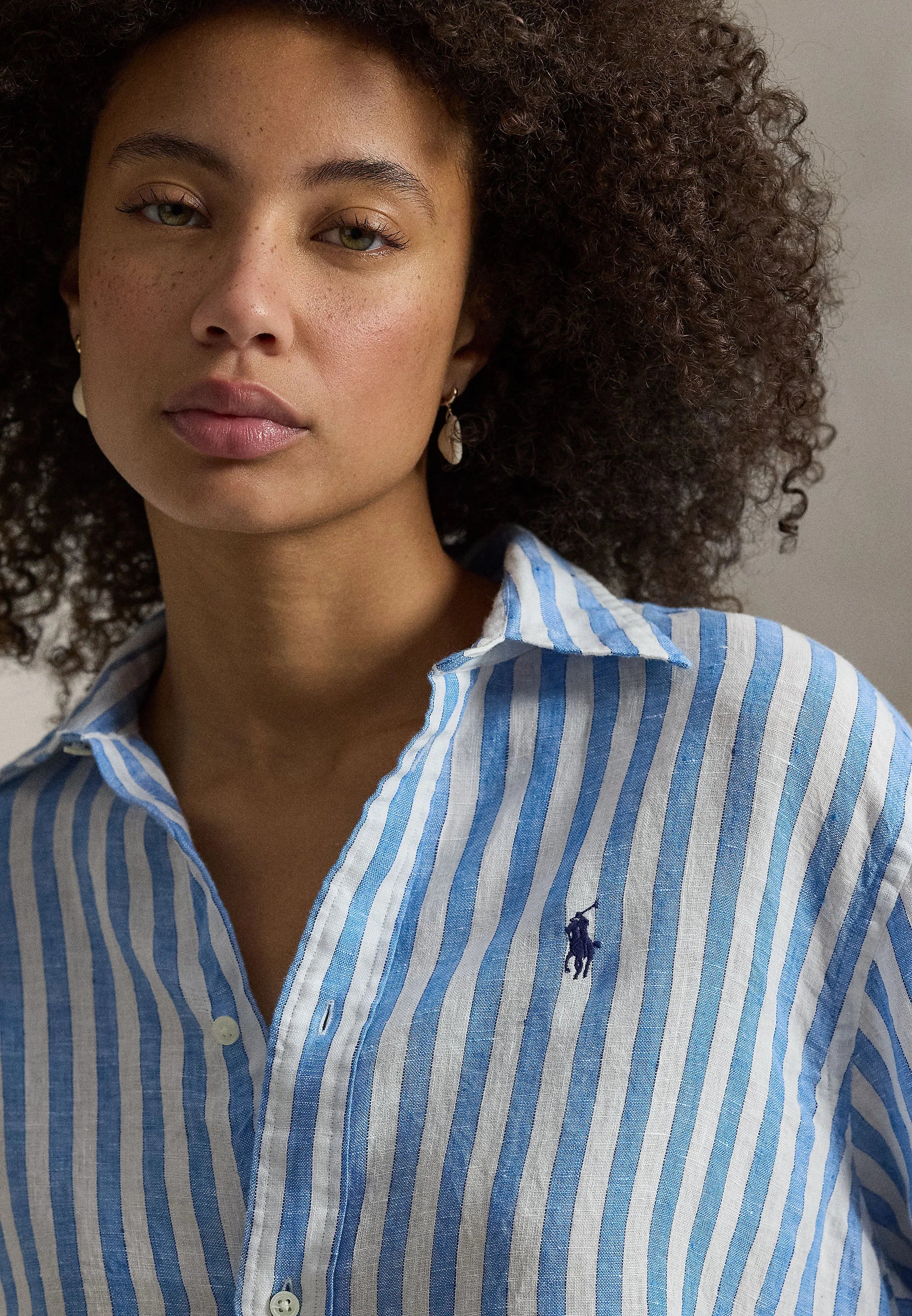 Camisa Polo Ralph Lauren Striped Lino