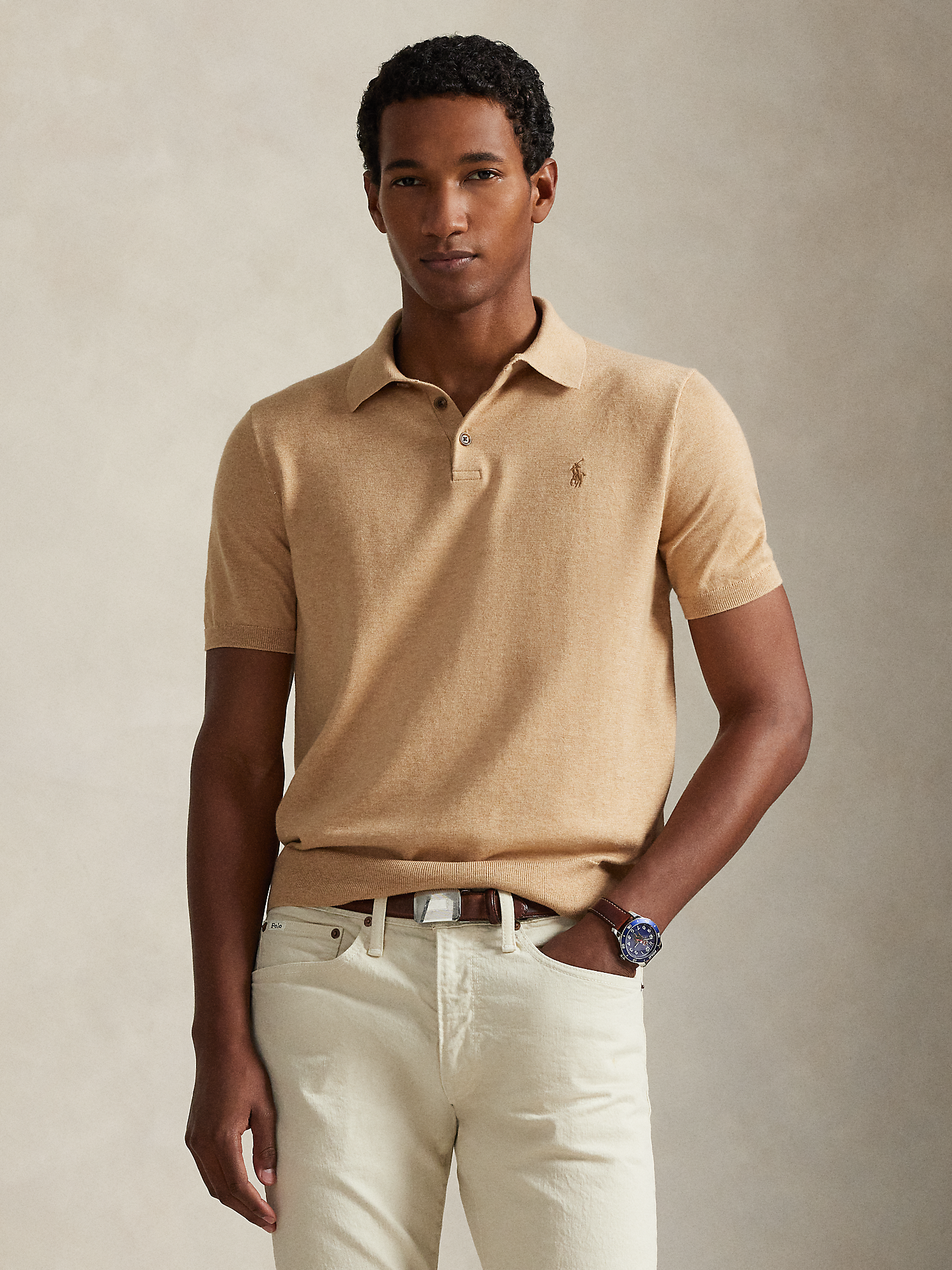 Camisa Polo Cotton Knit Polo Ralph Lauren