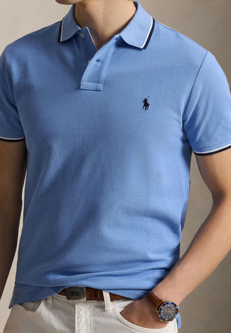 Camisa Polo Ralph Lauren Custom Slim Fit Tipped Mesh