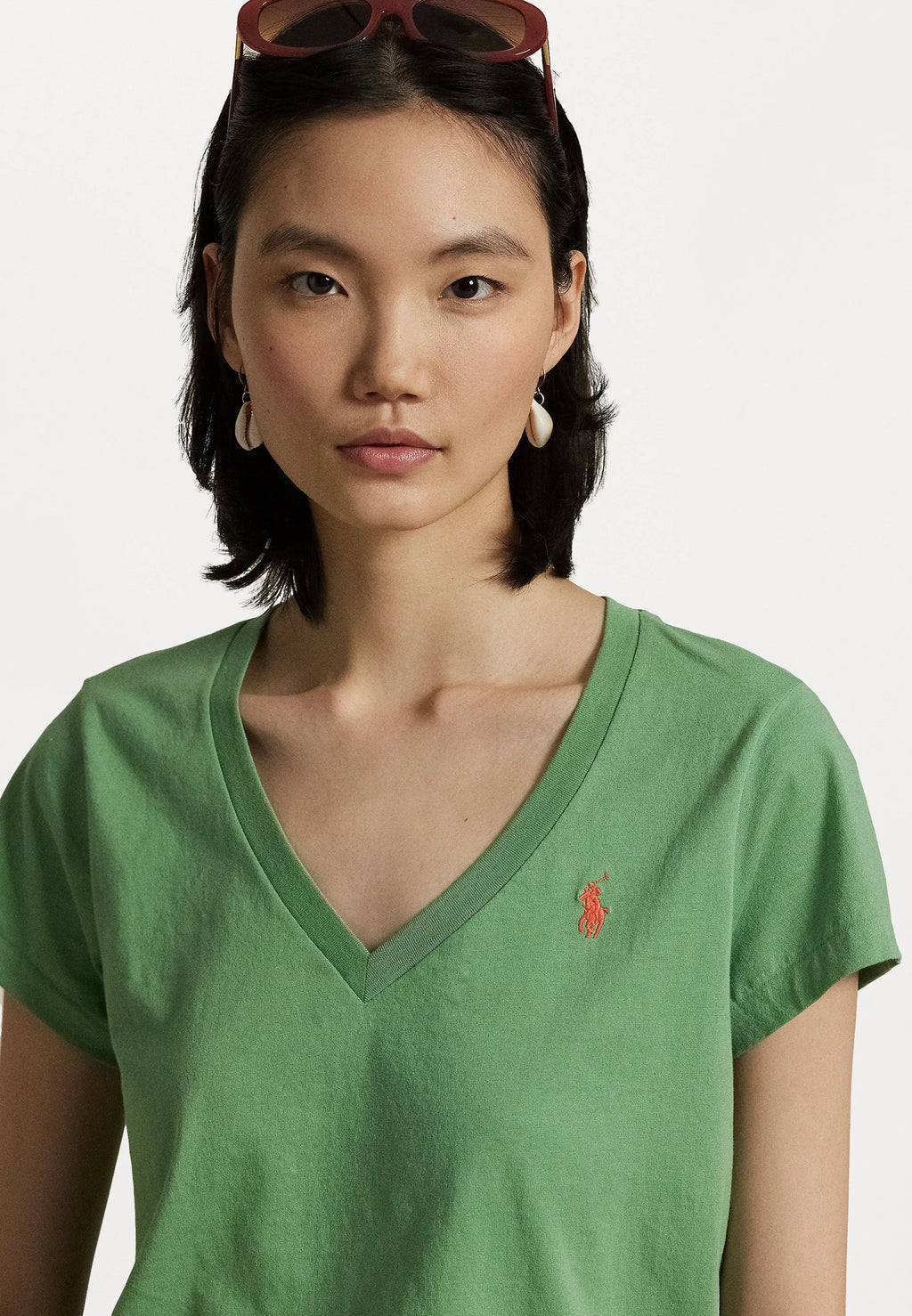 Remera Polo Ralph Lauren Cuello V Mujer