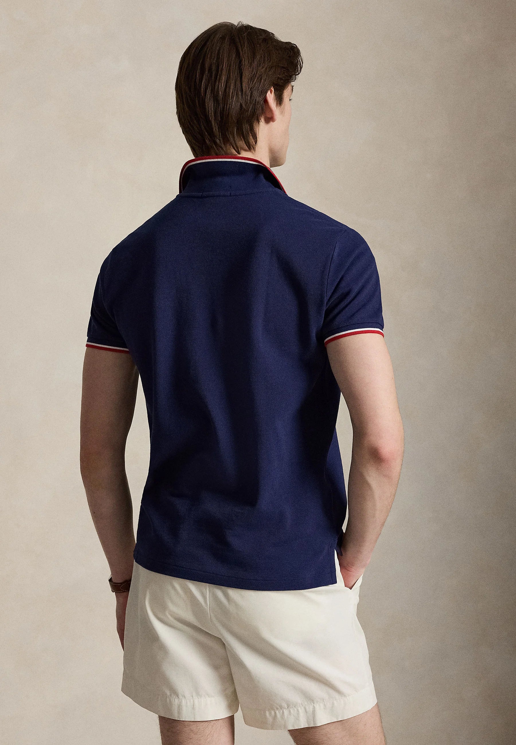 Camisa Polo Ralph Lauren Custom Slim Fit Tipped Mesh