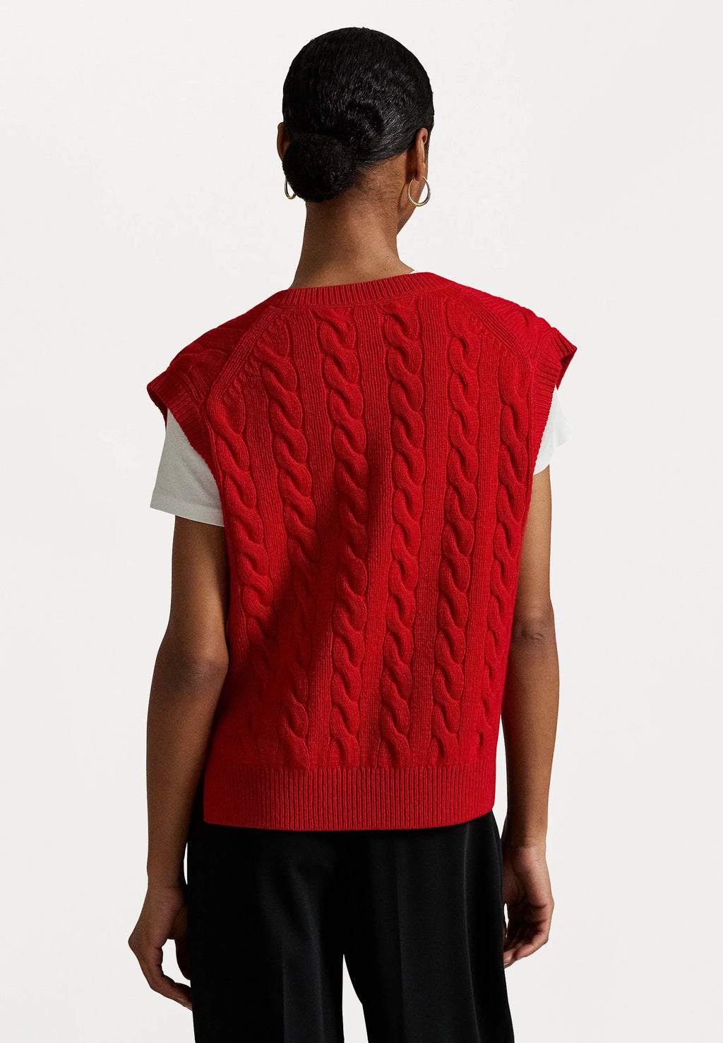 Chaleco Polo Ralph Lauren de punto trenzado de lana y cachemir