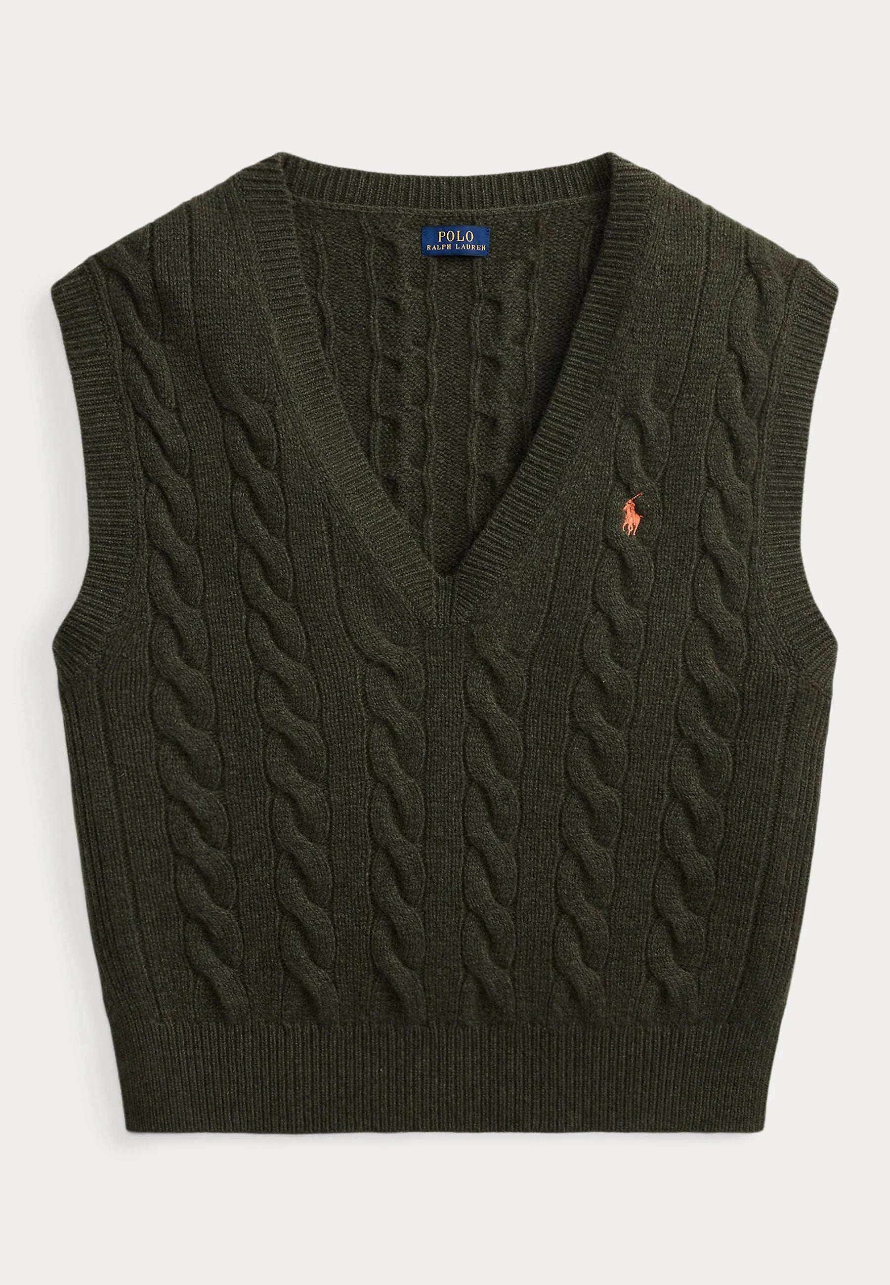 Chaleco Polo Ralph Lauren de punto trenzado de lana y cachemir