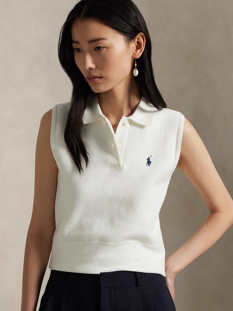 Jersey Polo Ralph Lauren tipo polo de algodón sin mangas