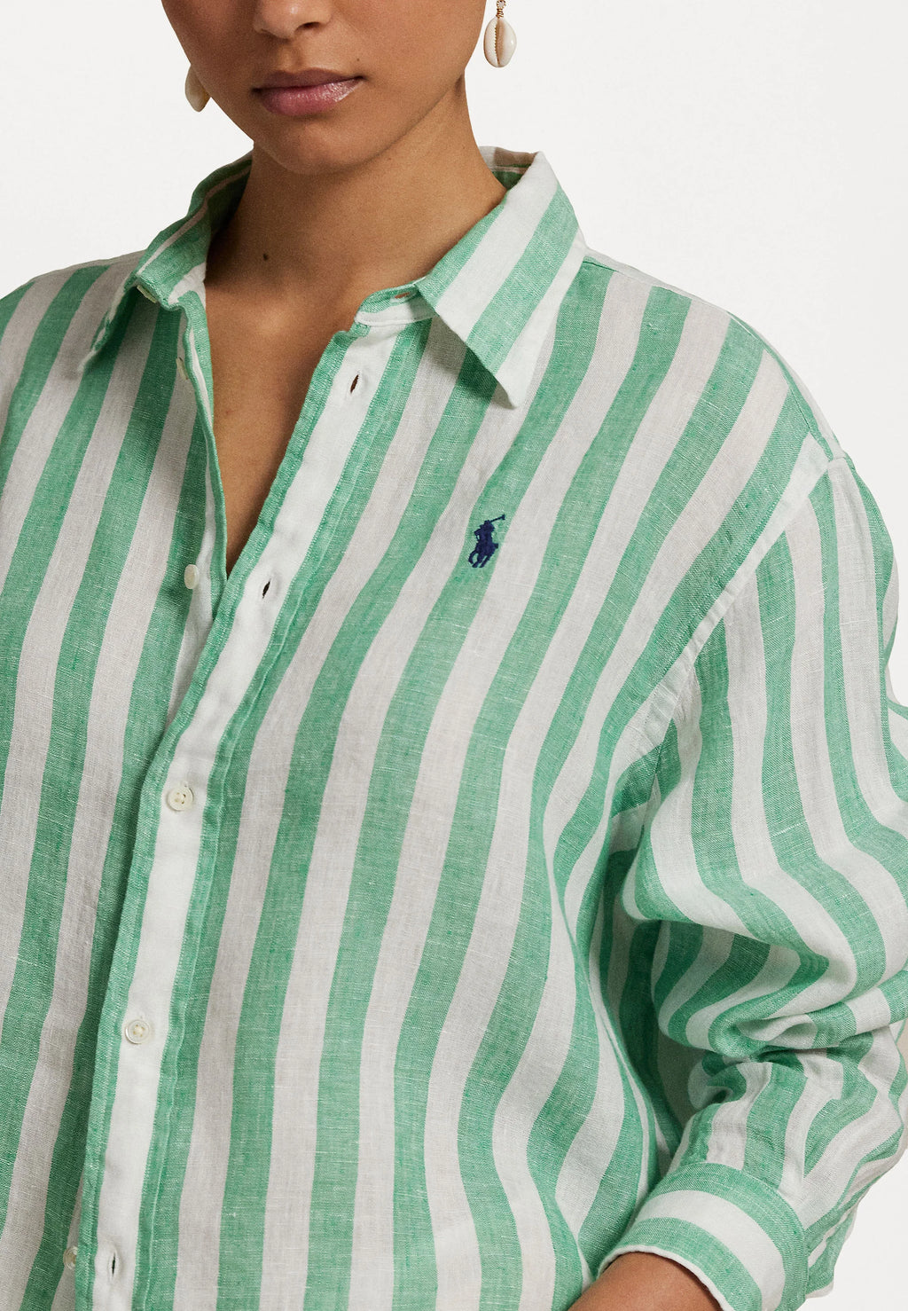 Camisa Polo Ralph Lauren Striped Lino