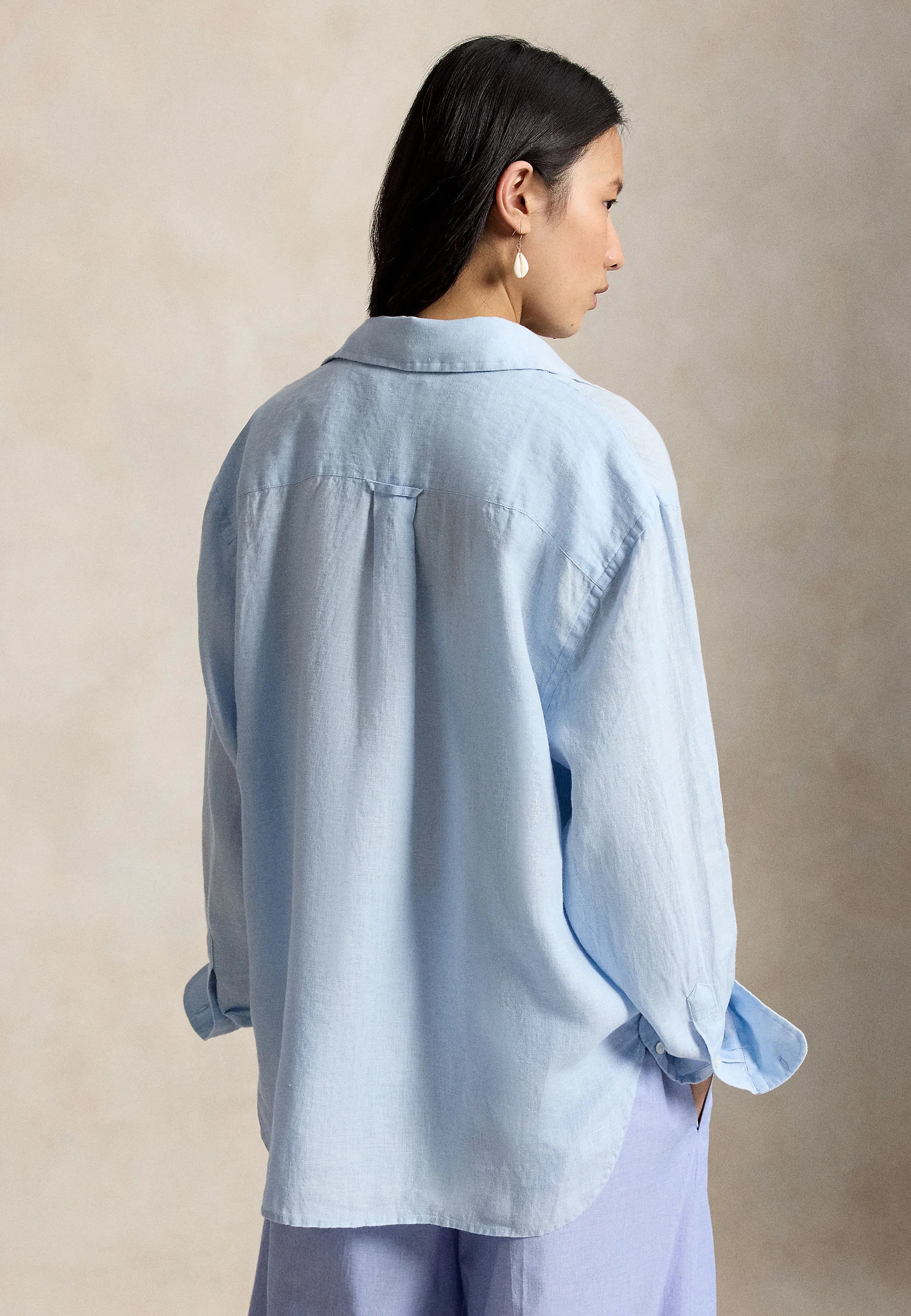 Camisa Oxford Polo Ralph Lauren de Lino Big Pony Oversize