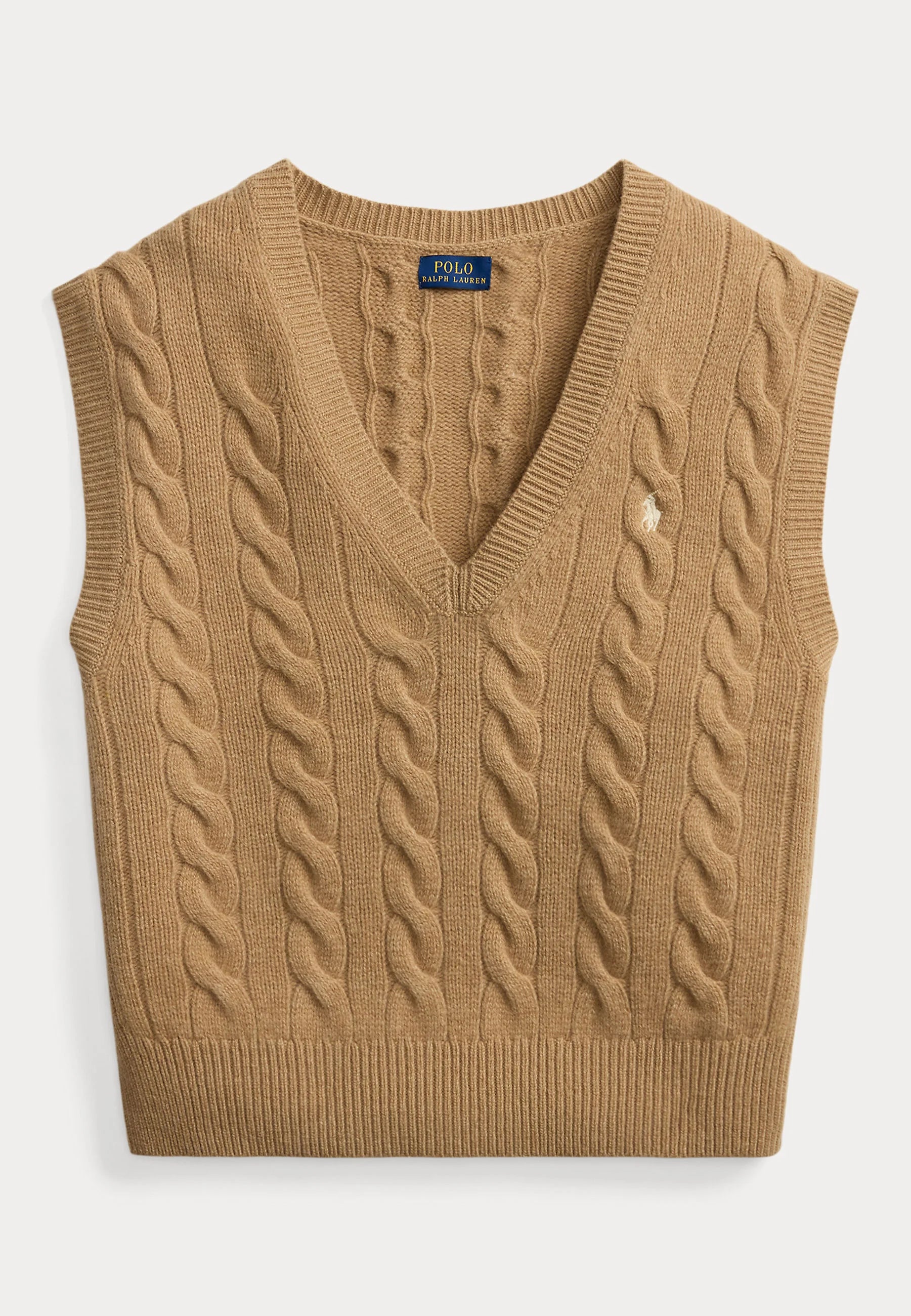Chaleco Polo Ralph Lauren de punto trenzado de lana y cachemir