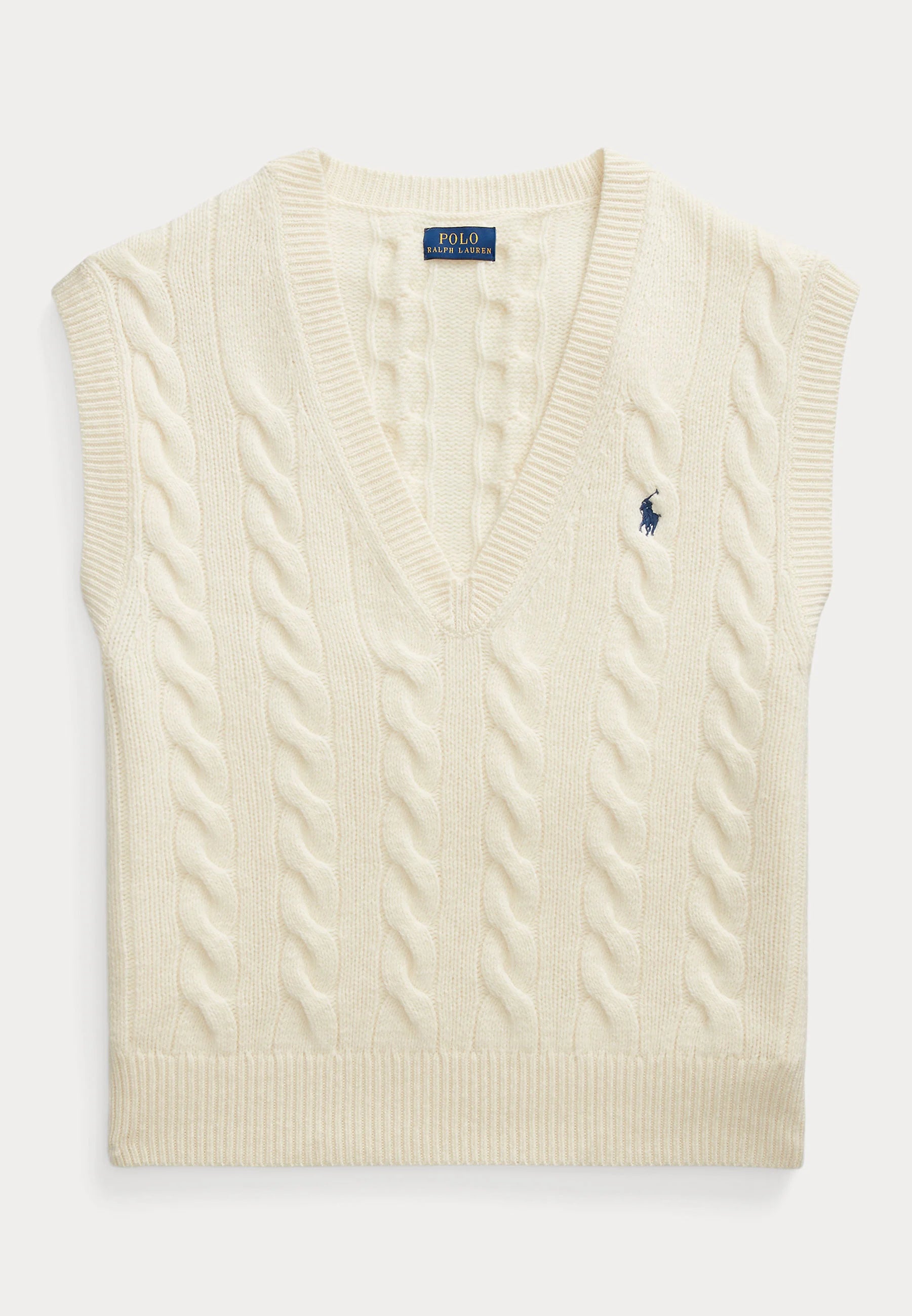 Chaleco Polo Ralph Lauren de punto trenzado de lana y cachemir