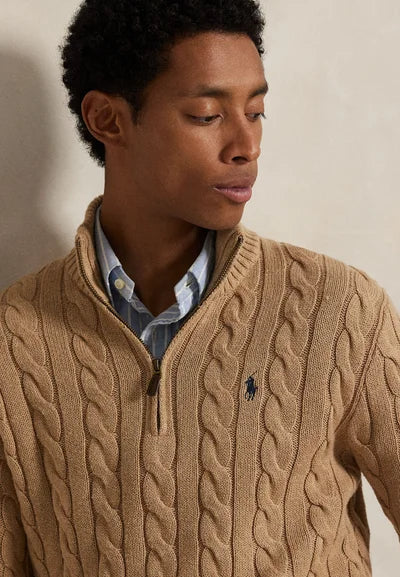 Sweater Trenzado Hombre Quarter Zip