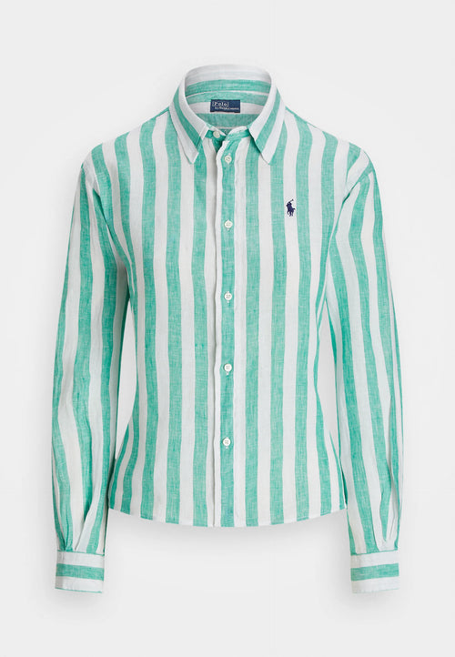 Camisa Polo Ralph Lauren Striped Lino