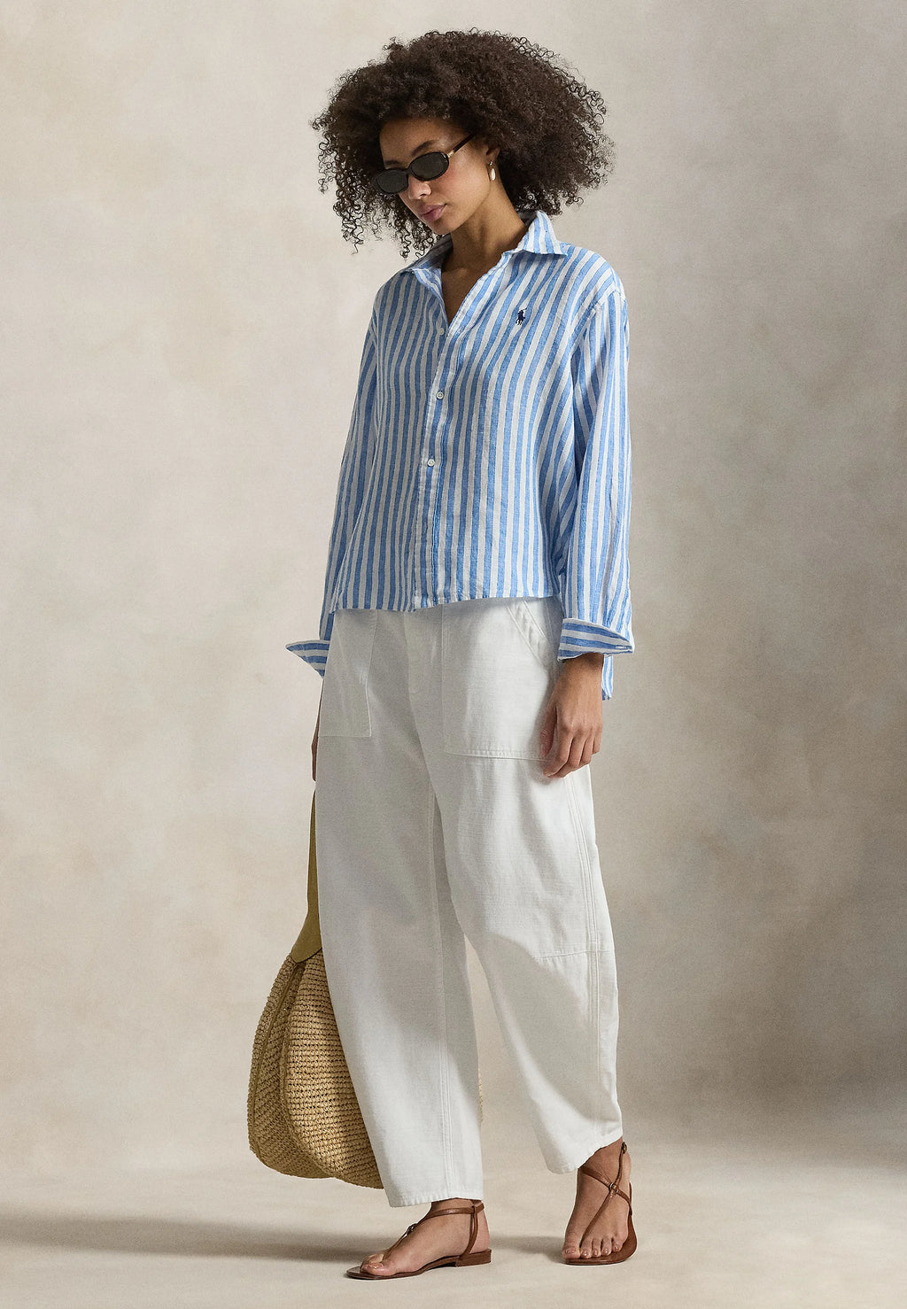 Camisa Polo Ralph Lauren Striped Lino