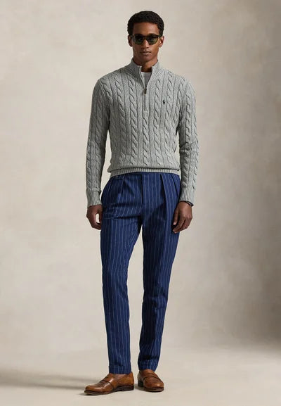 Sweater Trenzado Hombre Quarter Zip