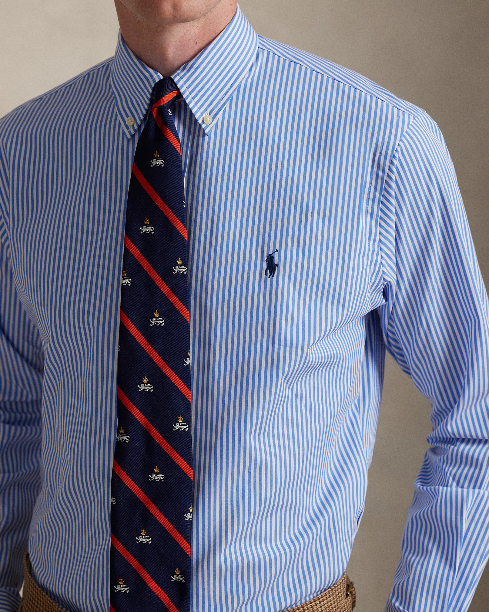 Camisa Polo Ralph Lauren Striped Oxford