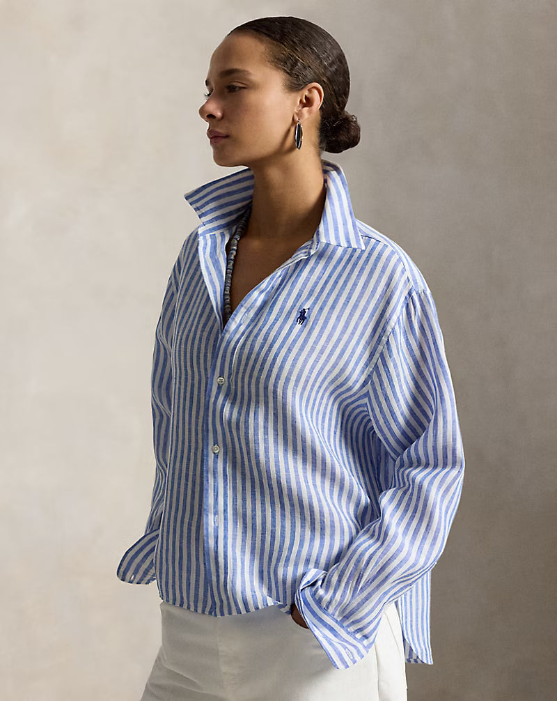 Camisa Polo Ralph Lauren Striped Lino