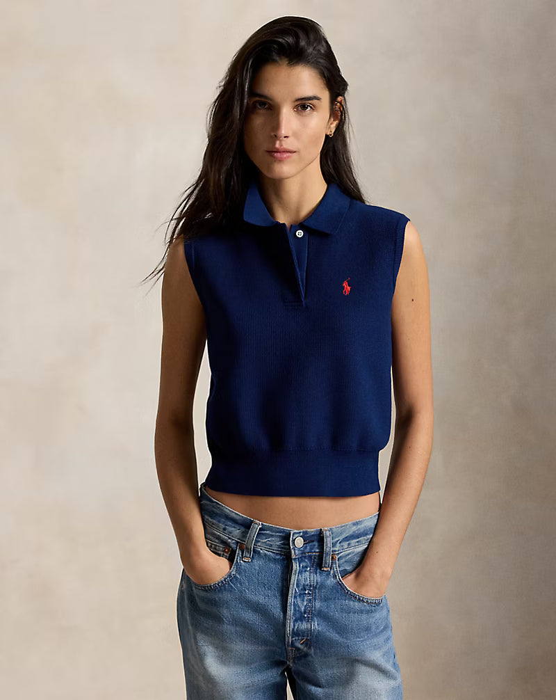 Jersey Polo Ralph Lauren tipo polo de algodón sin mangas