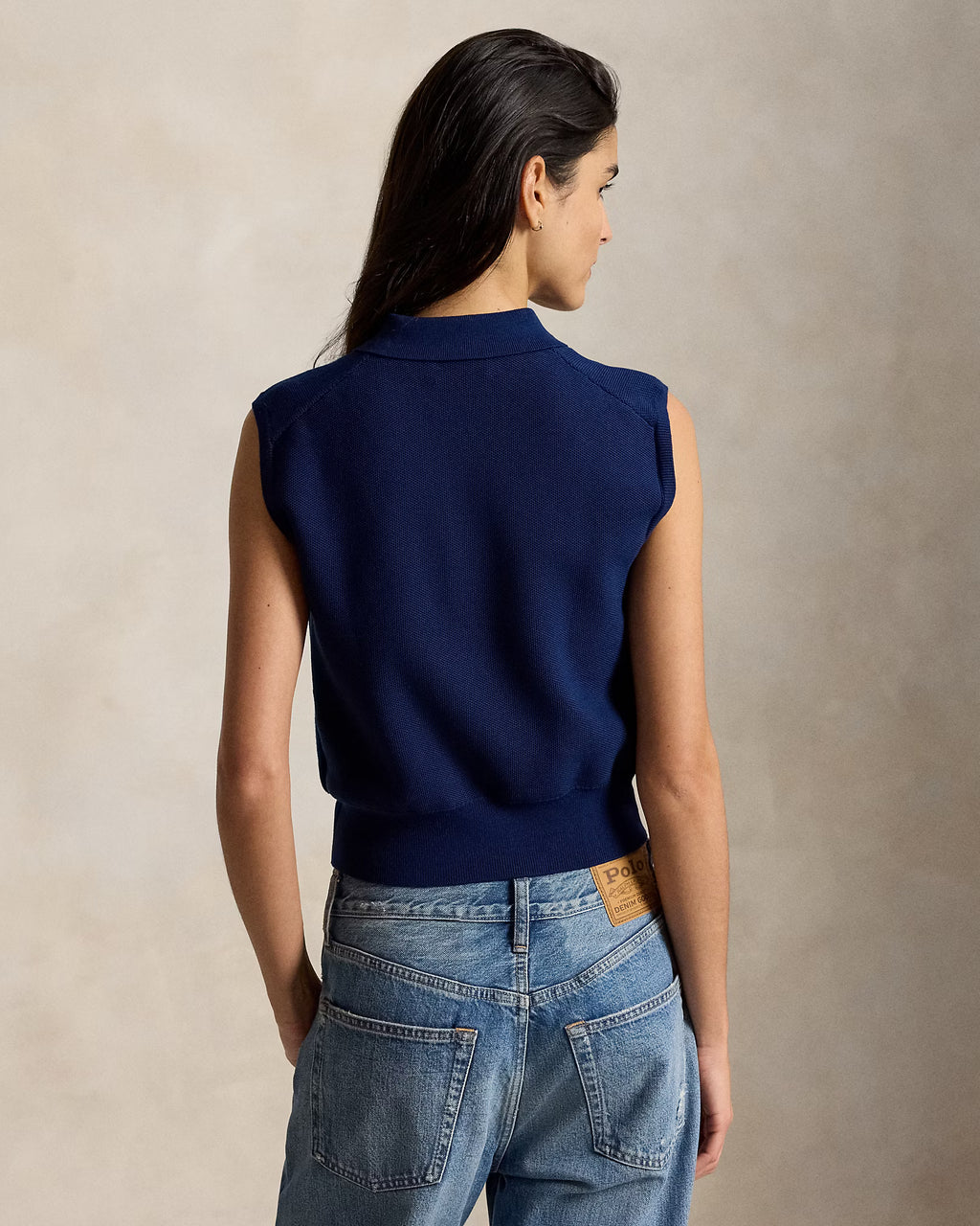 Jersey Polo Ralph Lauren tipo polo de algodón sin mangas