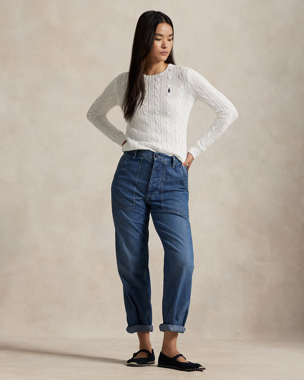 Sweater Trenzado Polo Ralph Lauren Mujer