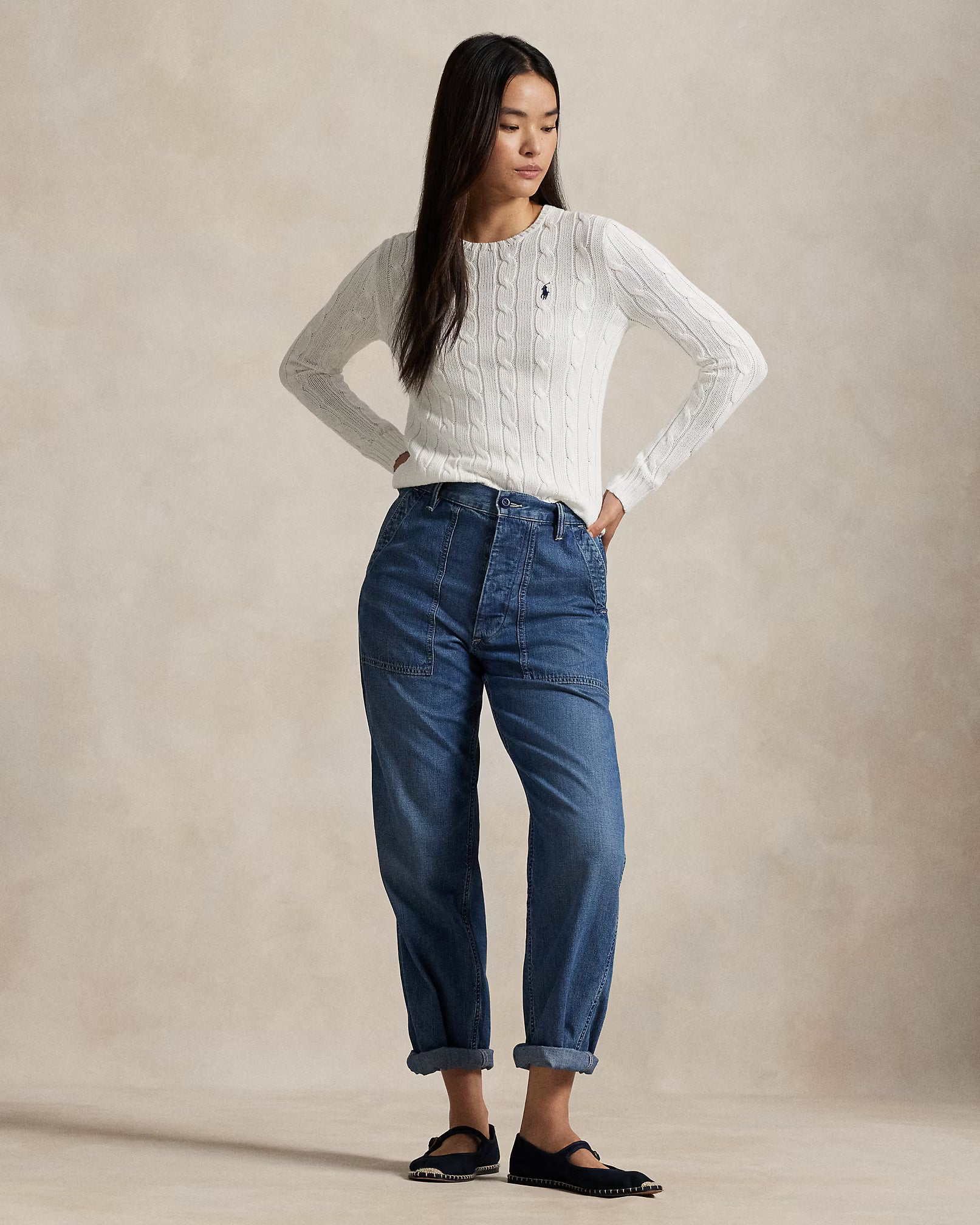Sweater Trenzado Polo Ralph Lauren Mujer