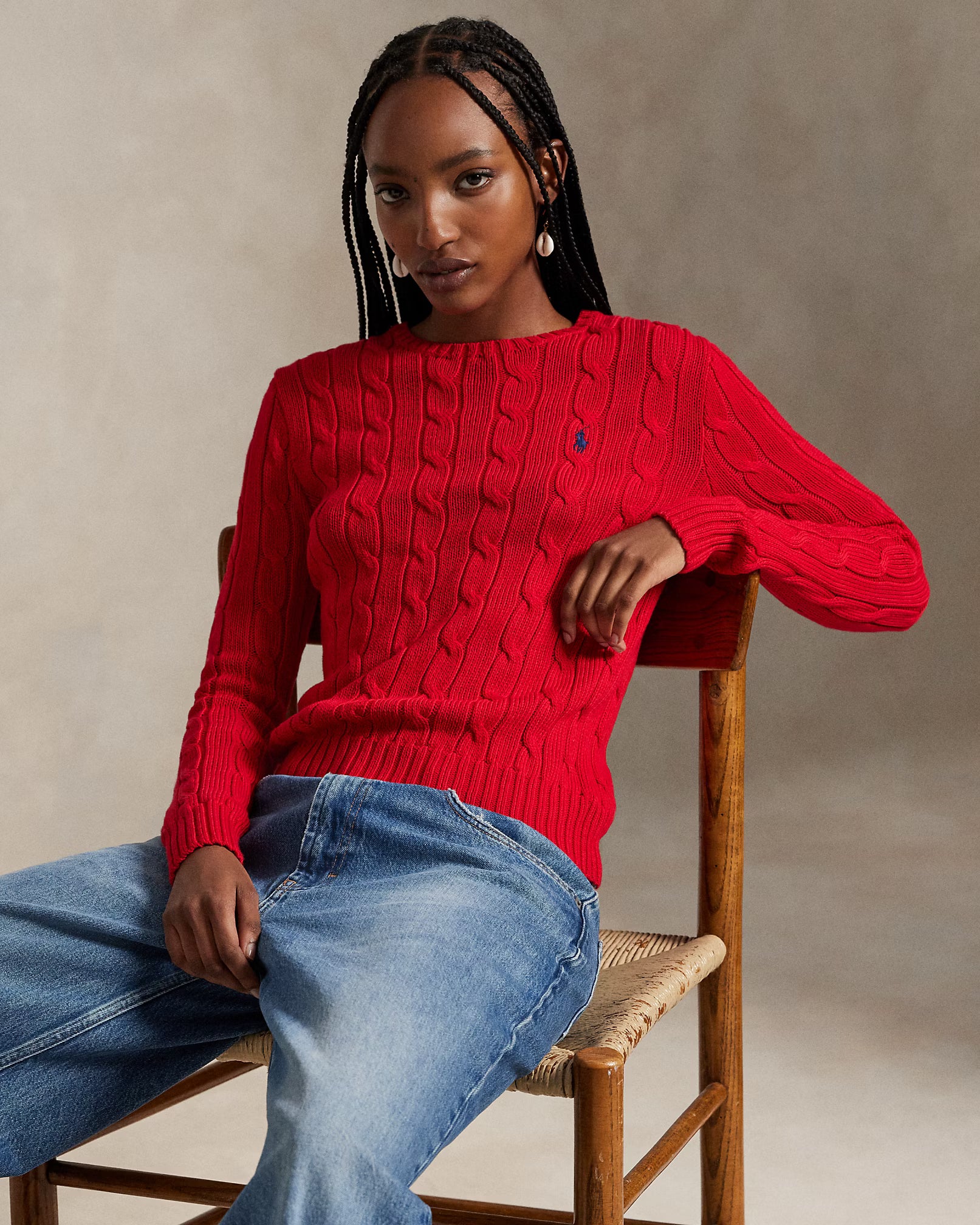 Sweater Trenzado Polo Ralph Lauren Mujer