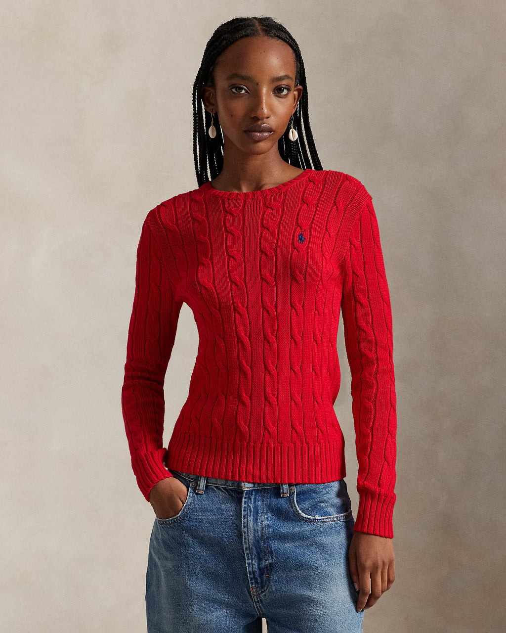 Sweater Trenzado Polo Ralph Lauren Mujer