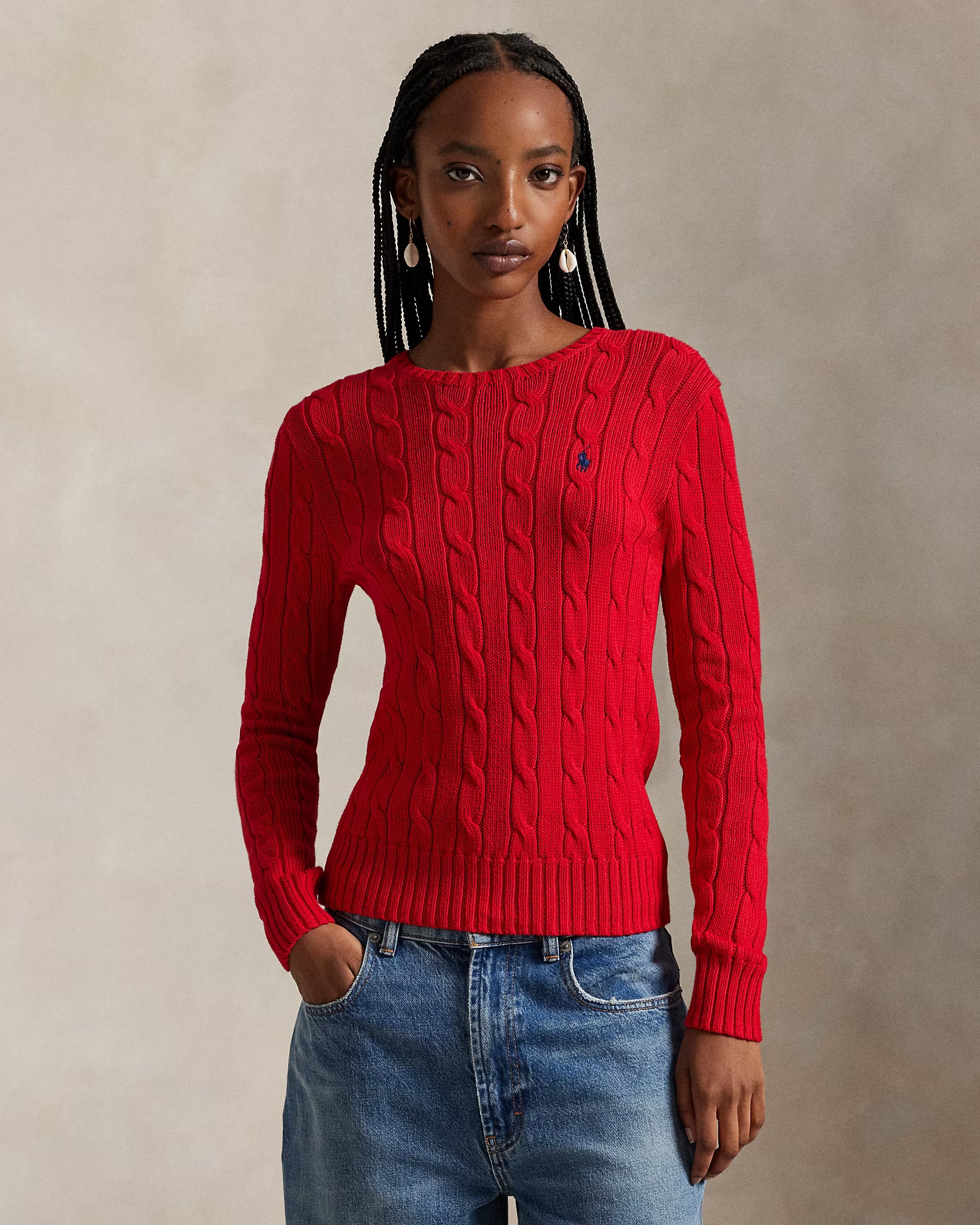 Sweater Trenzado Polo Ralph Lauren Mujer
