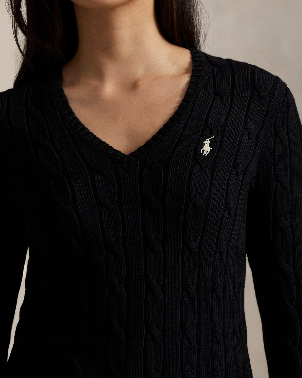 Sweater Polo Ralph Lauren Cable Knit V-Neck